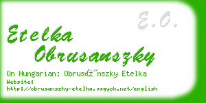 etelka obrusanszky business card